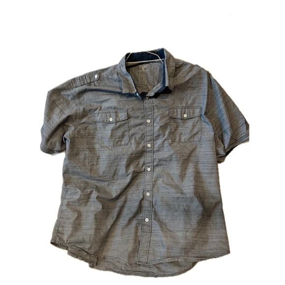 Stretch Fabric Button Down Short Sleeve Shirt Mens 3XL - Picture 1 of 3